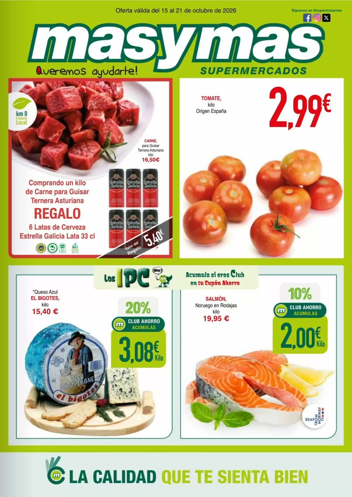 Folleto promocional de Masymas válido desde el 15/10/2026 - Página 1.