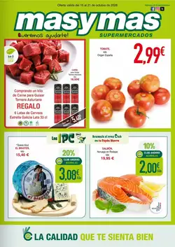 Folleto promocional de Masymas válido desde el 15/10/2026