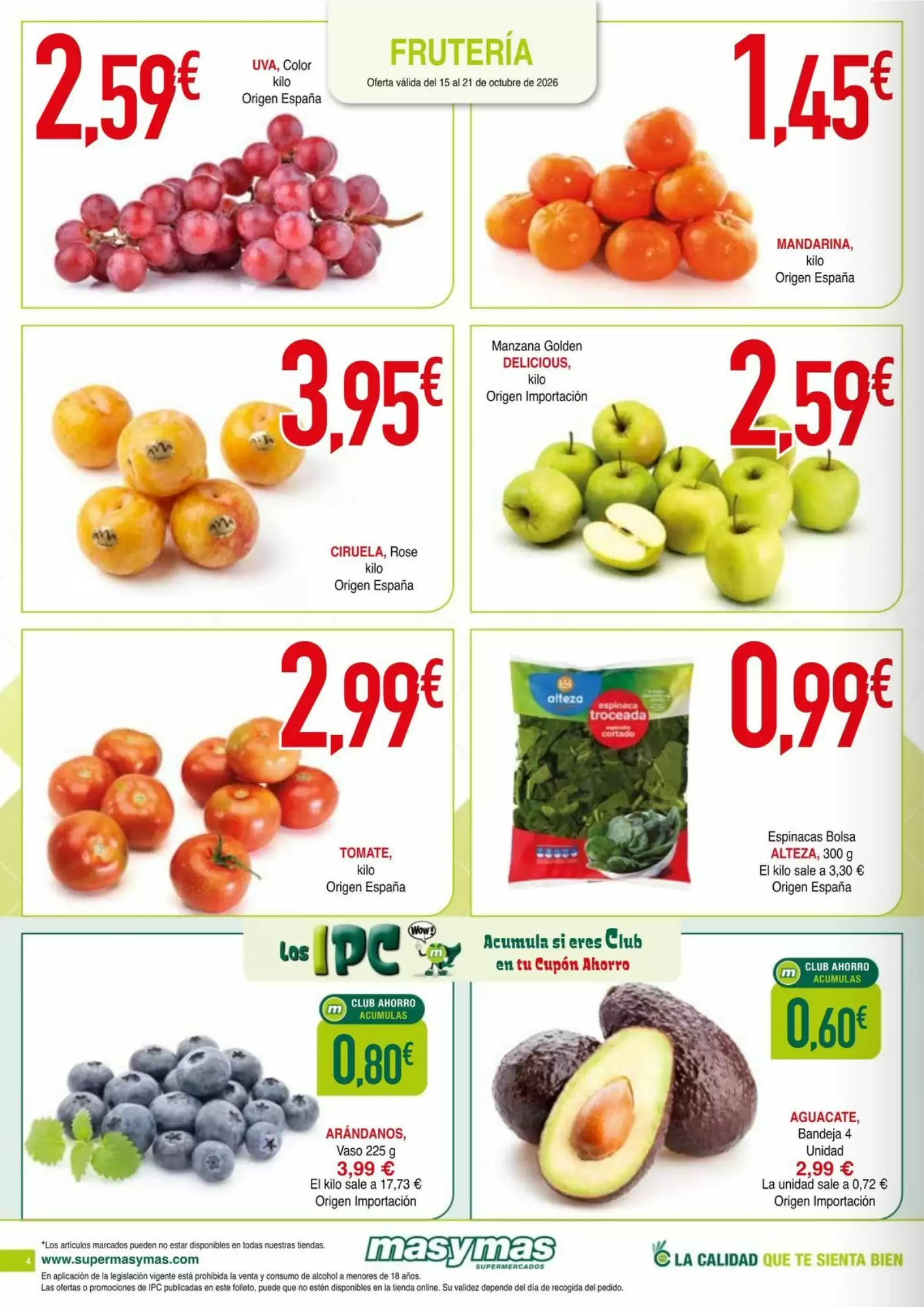 Folleto promocional de Masymas válido desde el 15/10/2026 - Página 4.