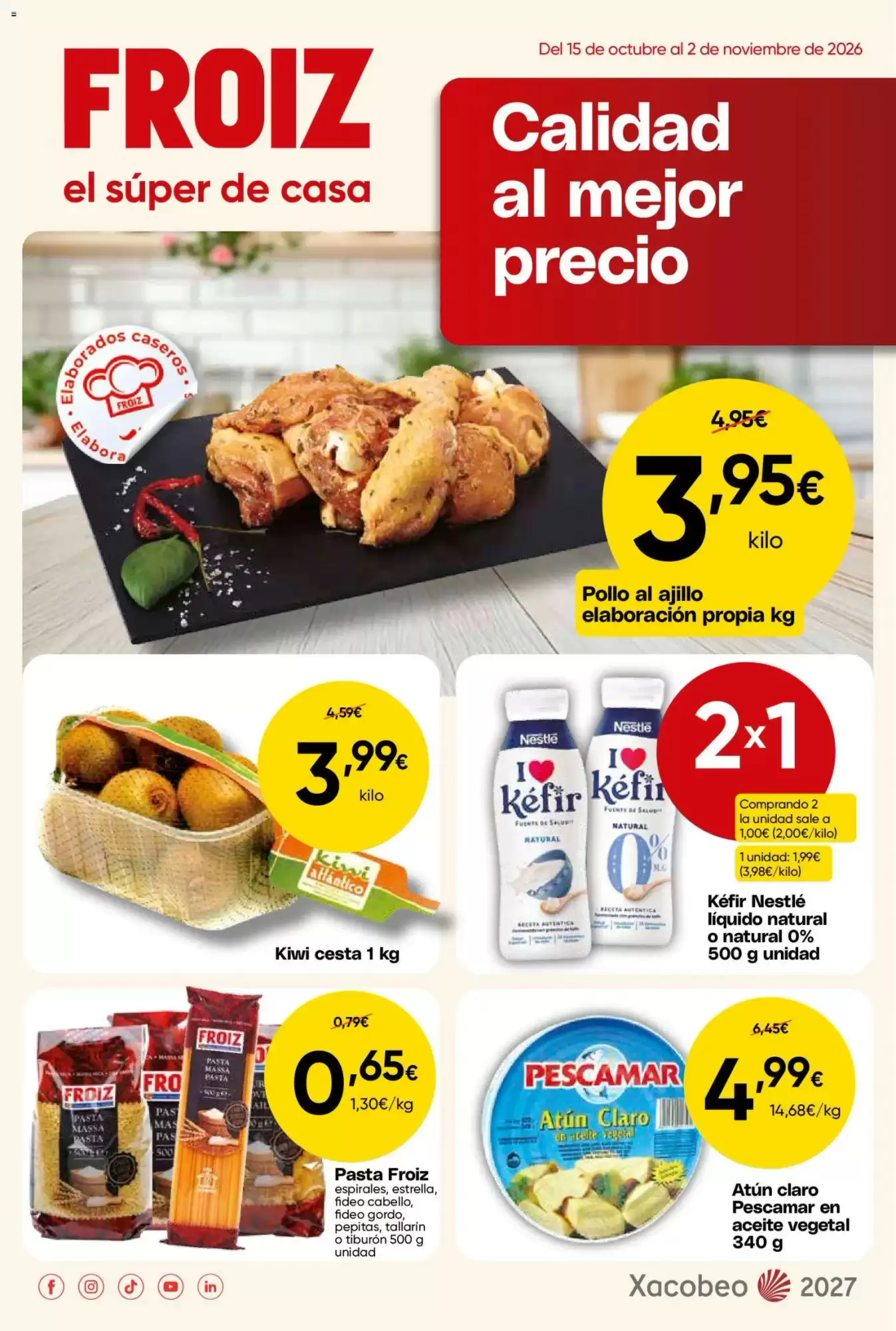 Folleto promocional de FROIZ válido desde el 15/10/2026 - Página 1.