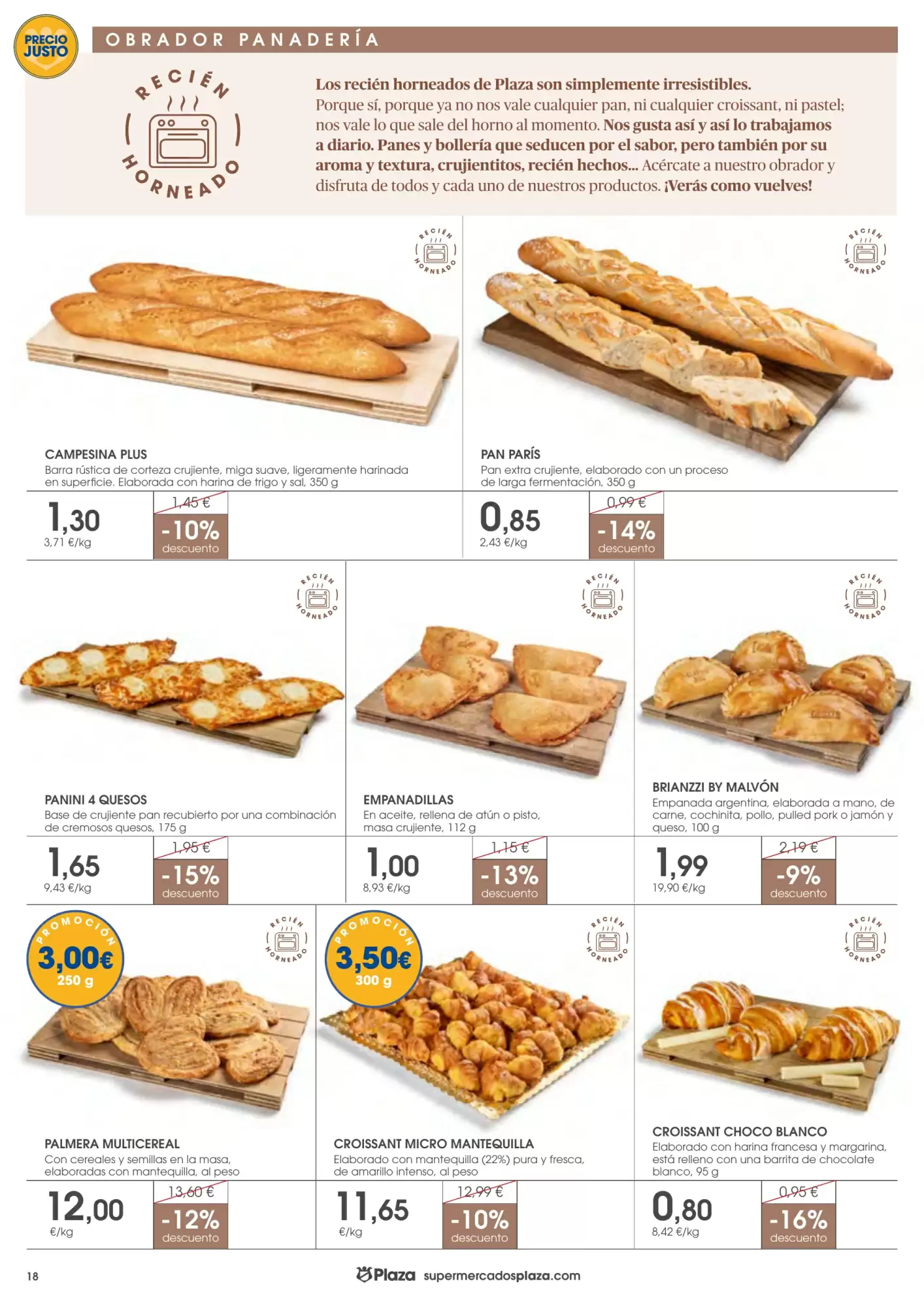 Folleto promocional de Supermercados Plaza válido desde el 15/10/2026 - Página 18.