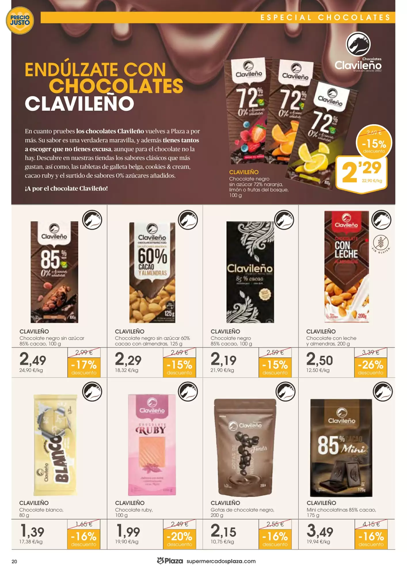 Folleto promocional de Supermercados Plaza válido desde el 15/10/2026 - Página 20.