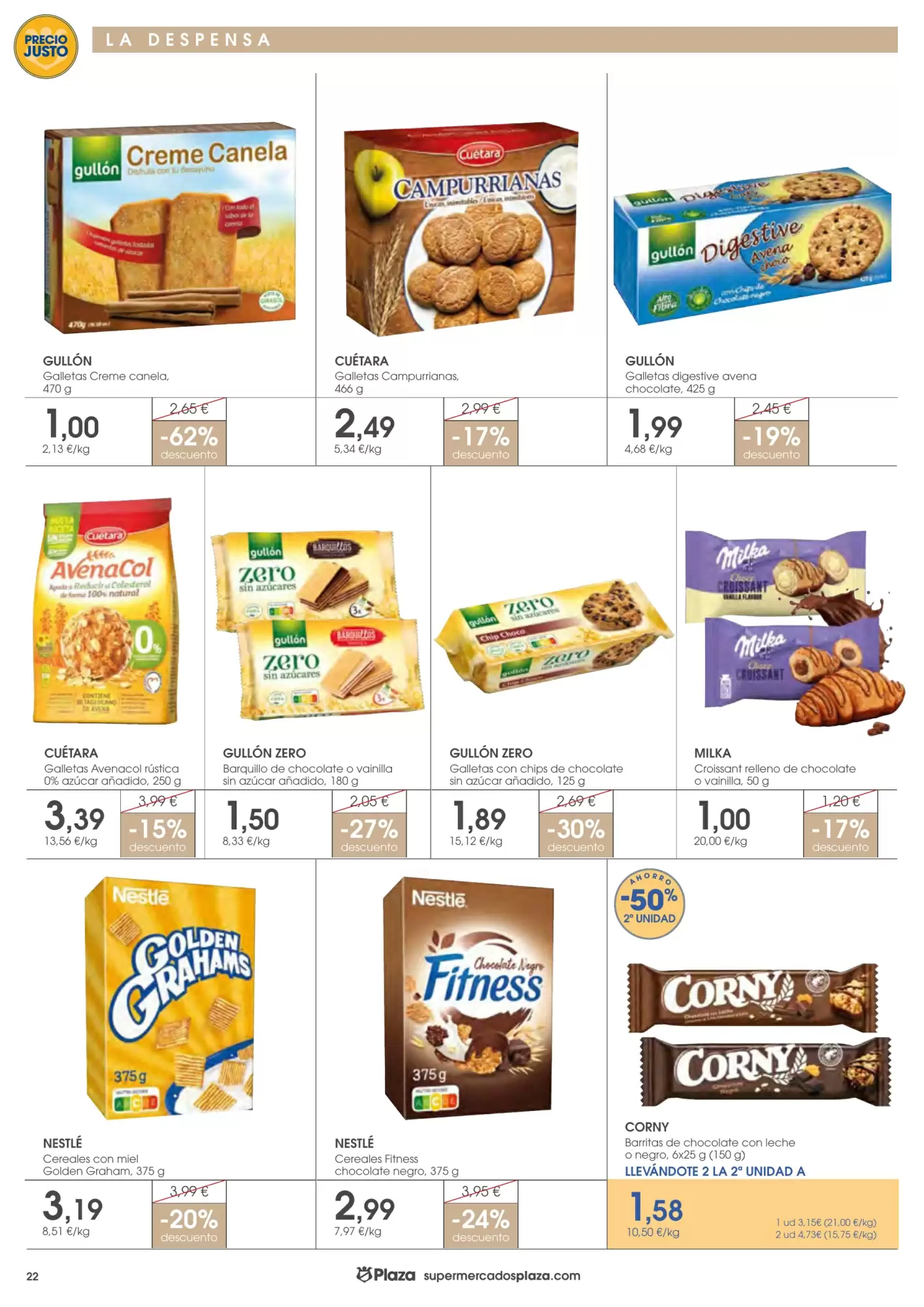 Folleto promocional de Supermercados Plaza válido desde el 15/10/2026 - Página 22.