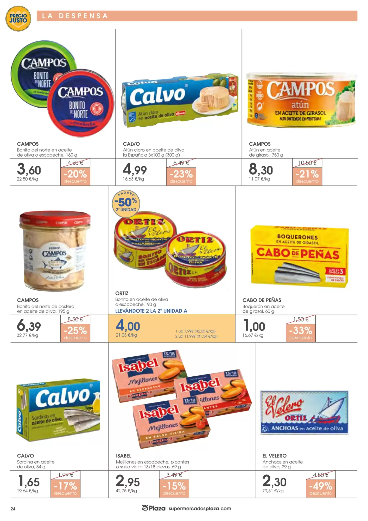 Folleto promocional de Supermercados Plaza válido desde el 15/10/2026 - Página 24.