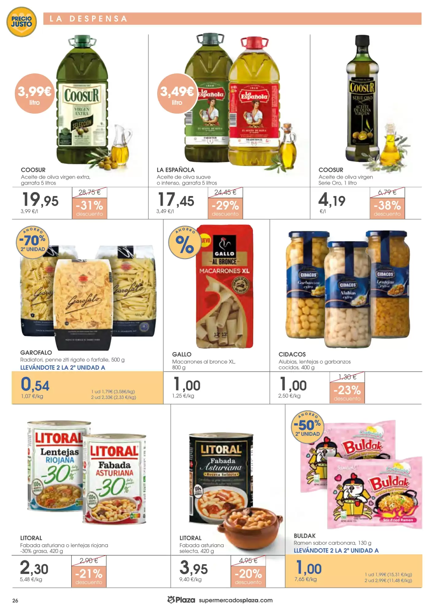Folleto promocional de Supermercados Plaza válido desde el 15/10/2026 - Página 26.