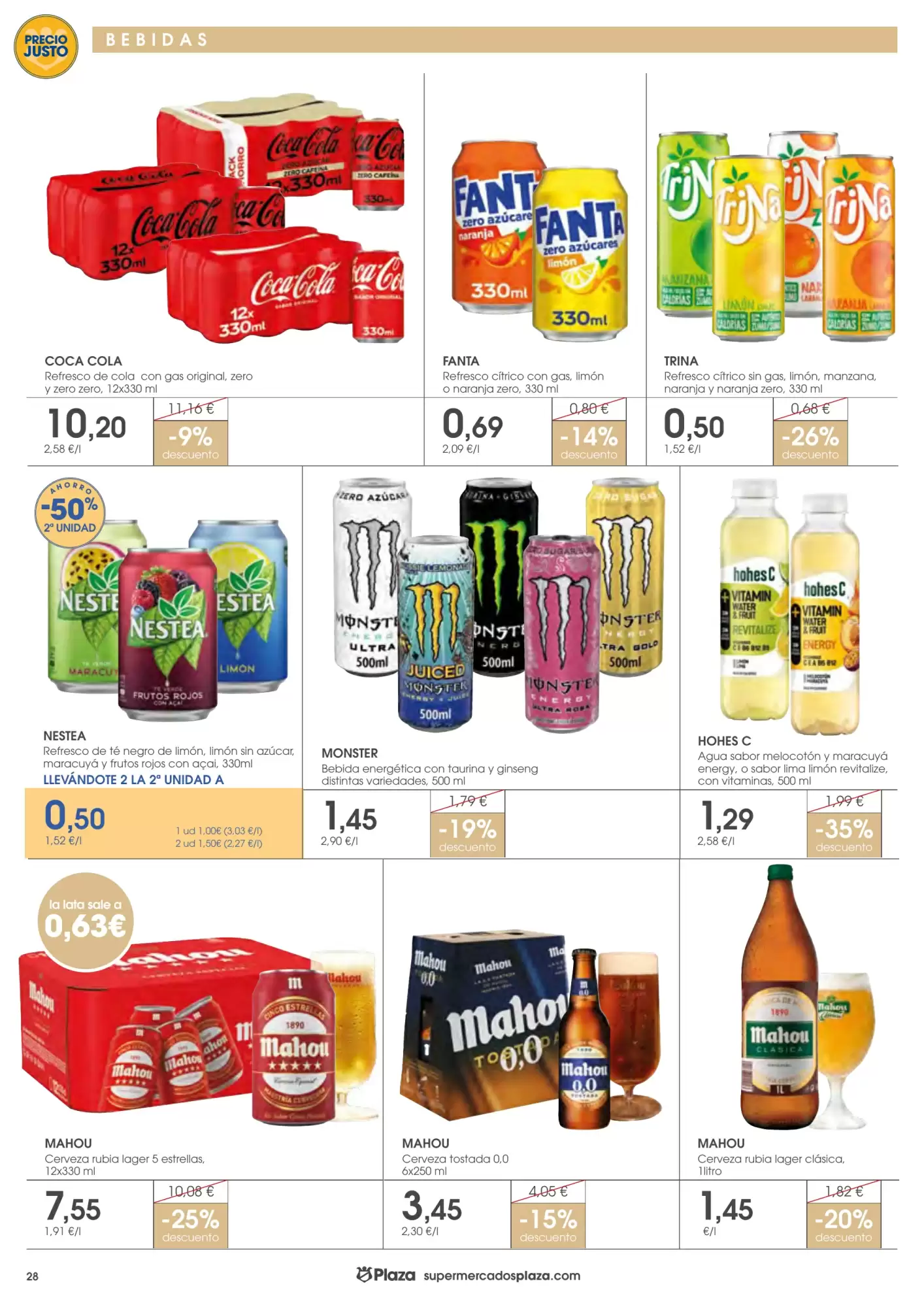 Folleto promocional de Supermercados Plaza válido desde el 15/10/2026 - Página 28.