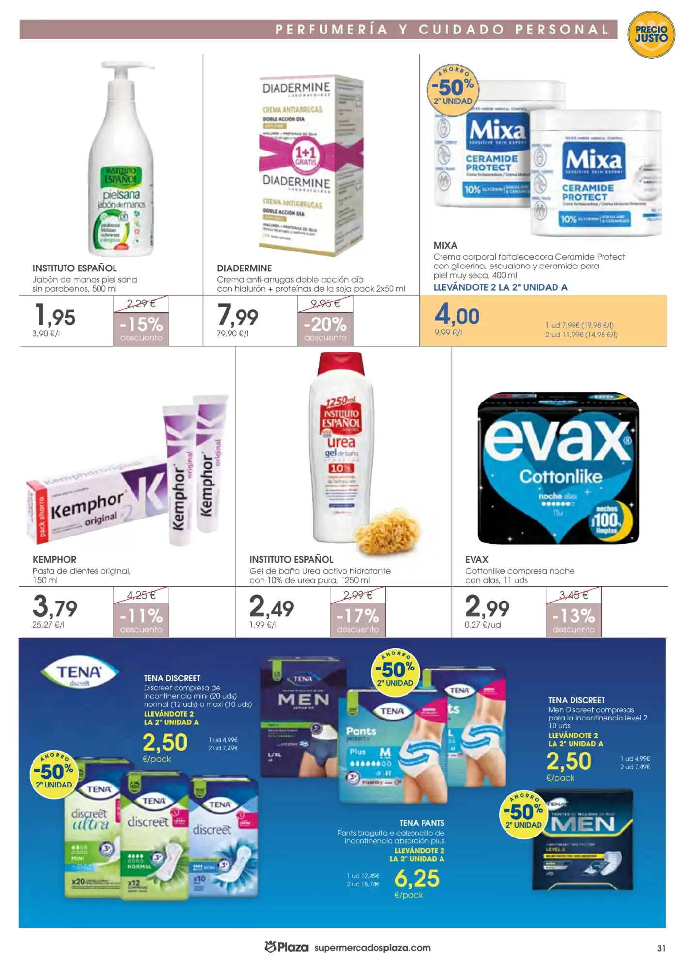 Folleto promocional de Supermercados Plaza válido desde el 15/10/2026 - Página 31.
