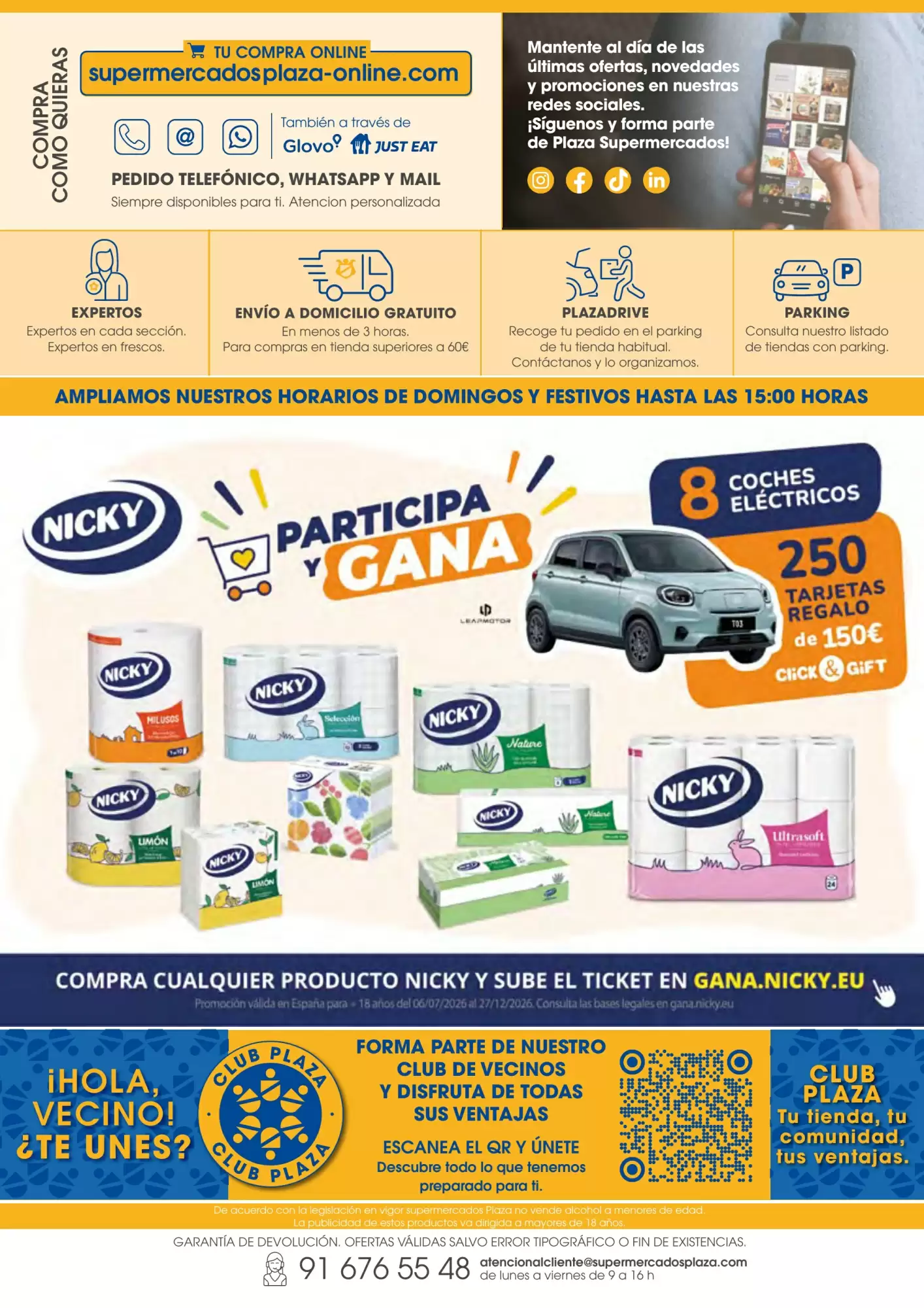 Folleto promocional de Supermercados Plaza válido desde el 15/10/2026 - Página 32.