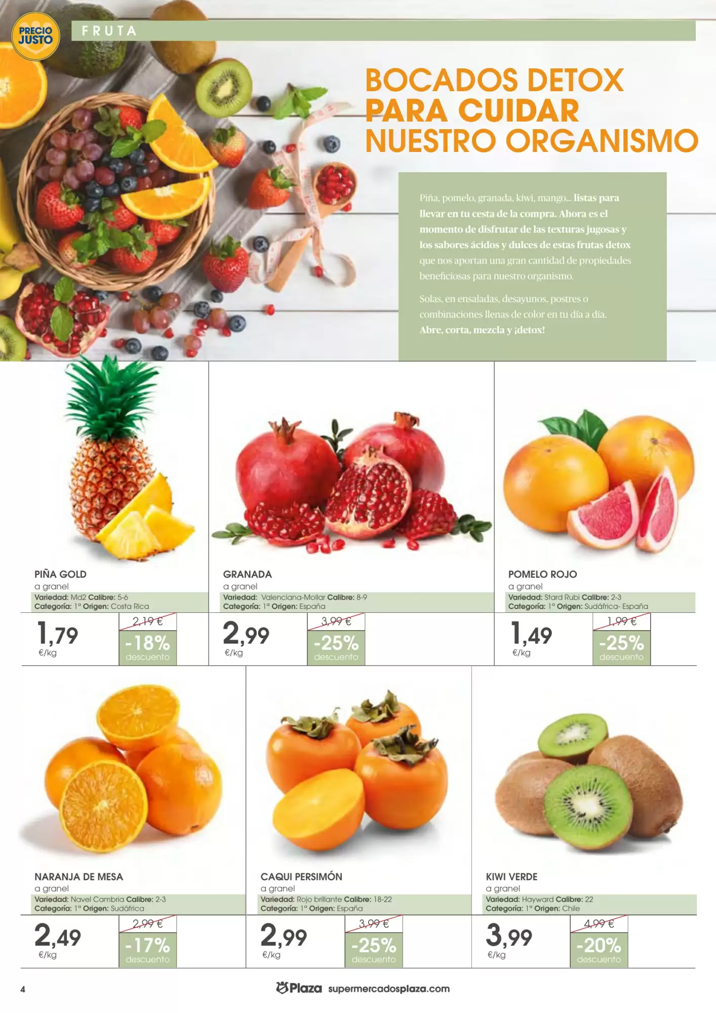 Folleto promocional de Supermercados Plaza válido desde el 15/10/2026 - Página 4.