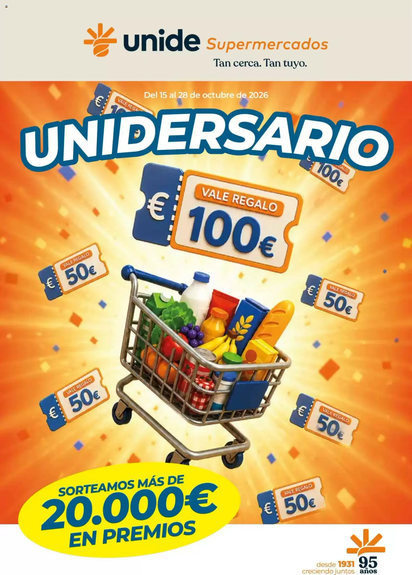 Folleto promocional de Unide Supermercados válido desde el 15/10/2026 - Página 1.