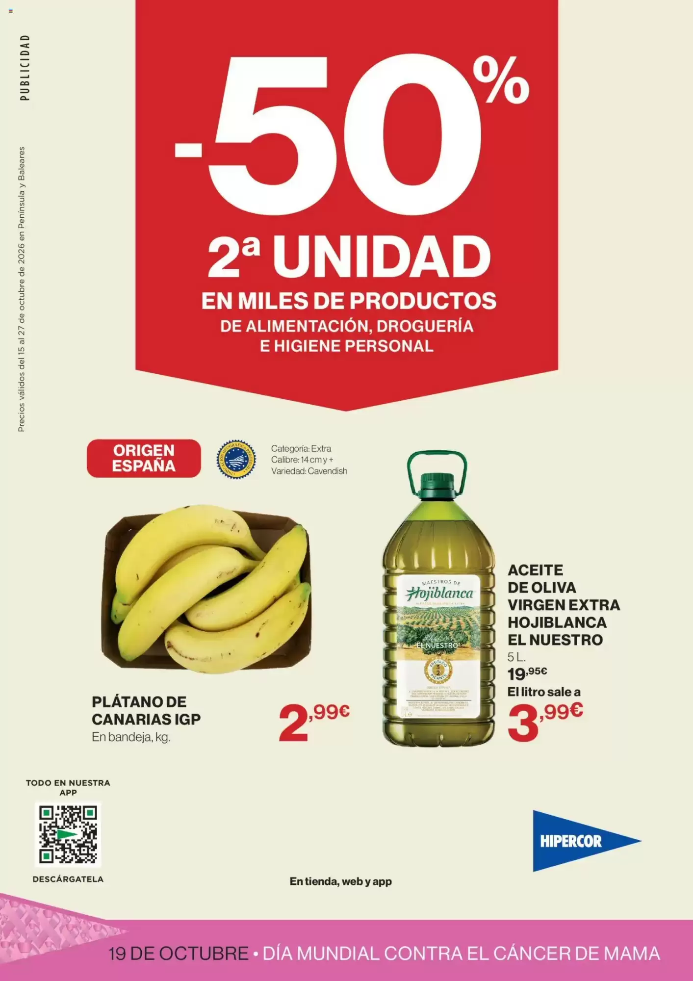 Folleto promocional de Hipercor válido desde el 15/10/2026 - Página 1.