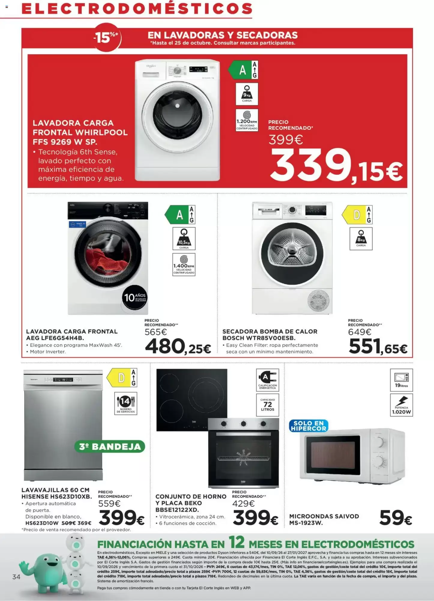 Folleto promocional de Hipercor válido desde el 15/10/2026 - Página 34.
