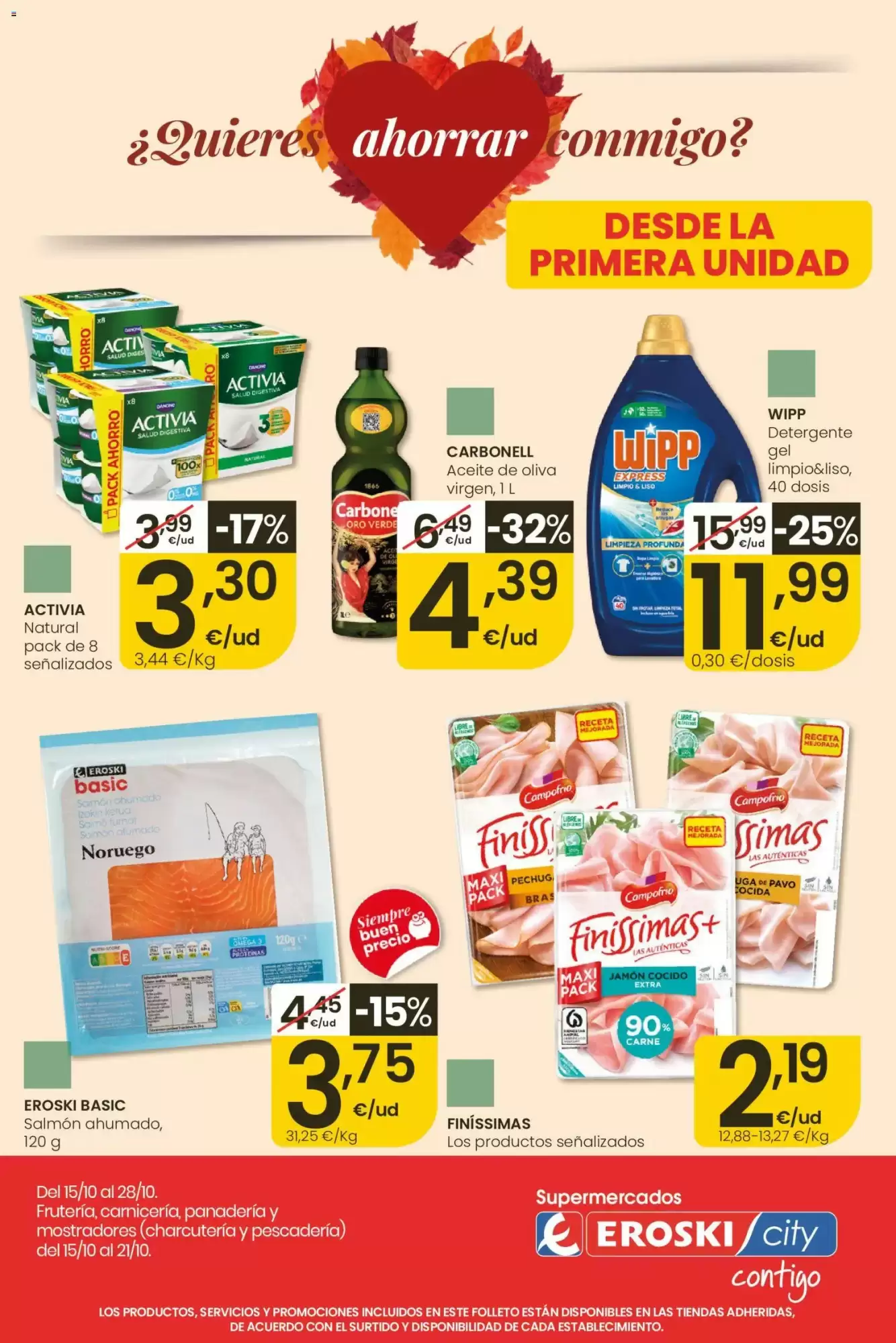 Folleto promocional de Eroski válido desde el 15/10/2026 - Página 1.
