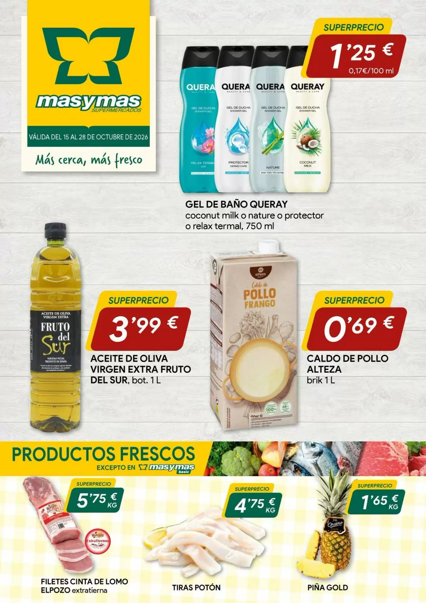 Folleto promocional de Masymas válido desde el 15/10/2026 - Página 1.