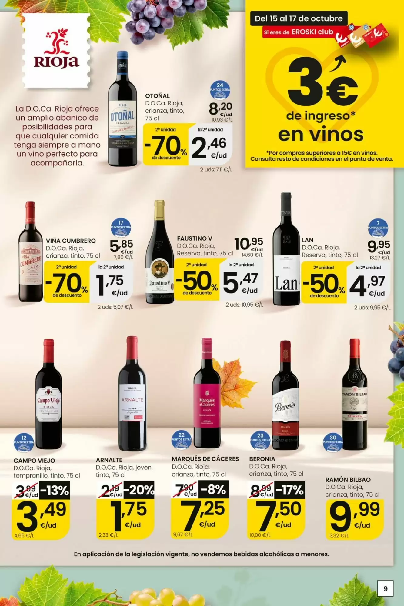 Folleto promocional de Eroski válido desde el 15/10/2026 - Página 9.