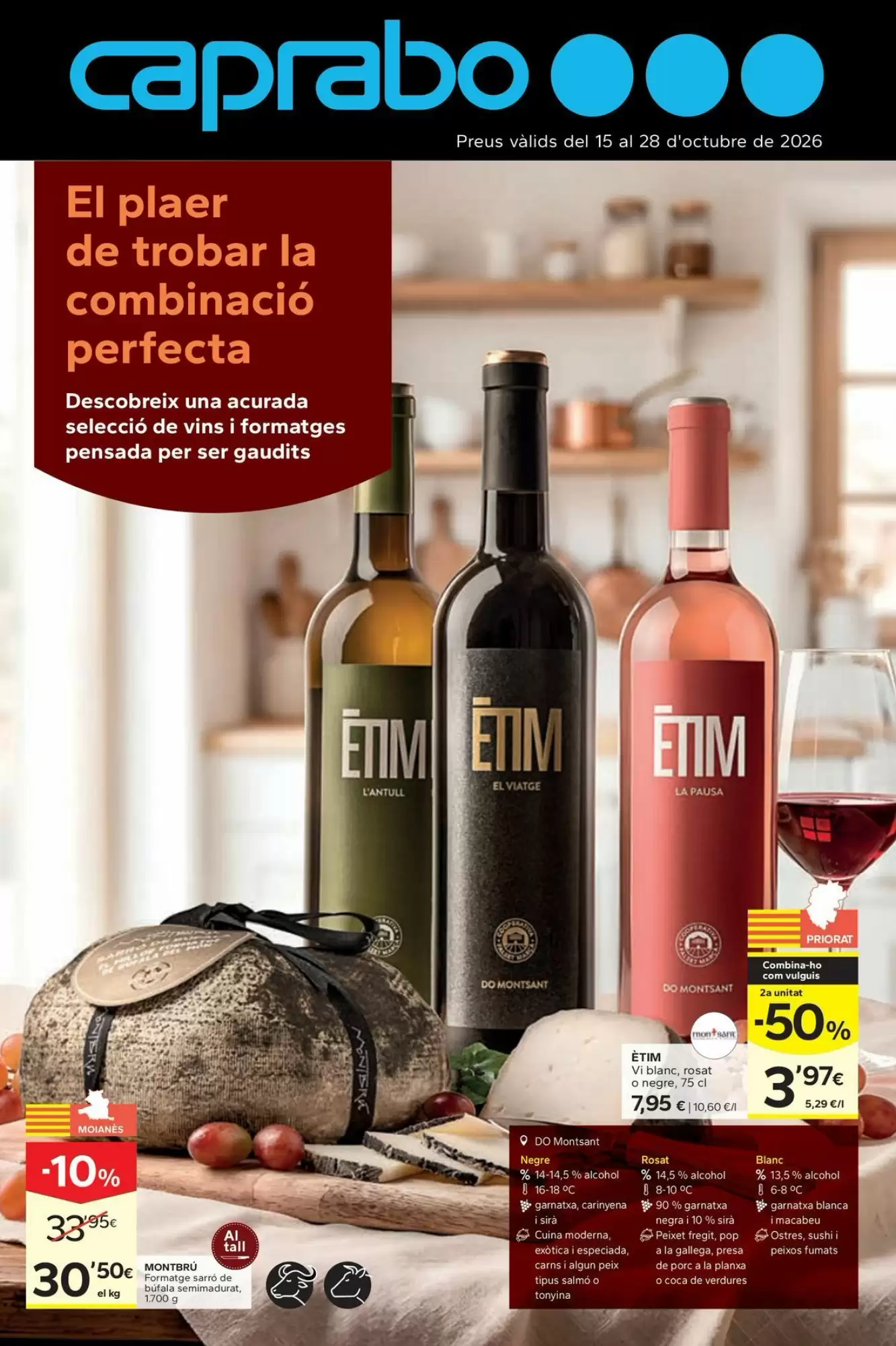 Folleto promocional de Caprabo válido desde el 15/10/2026 - Página 1.