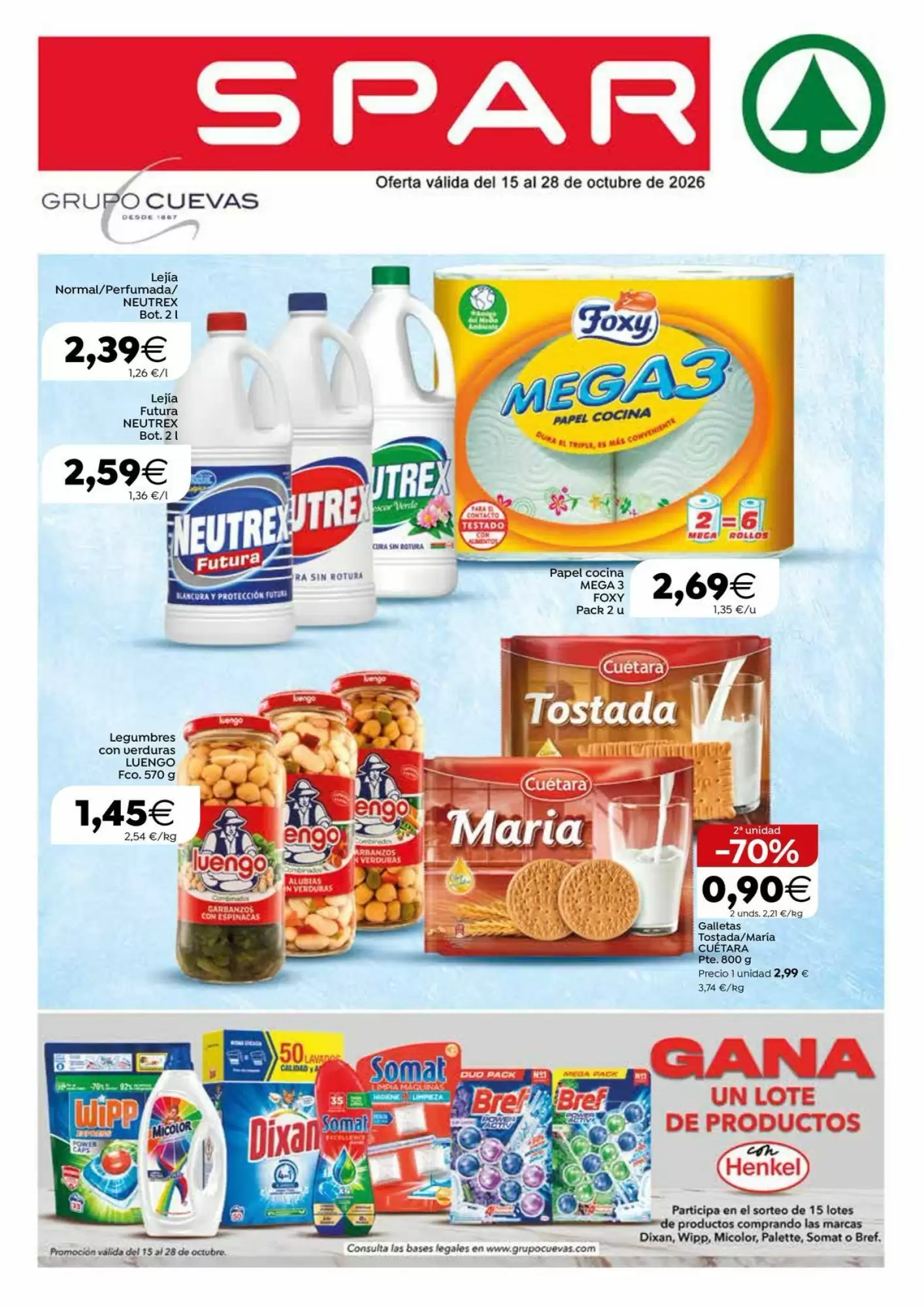 Folleto promocional de Spar válido desde el 15/10/2026 - Página 1.