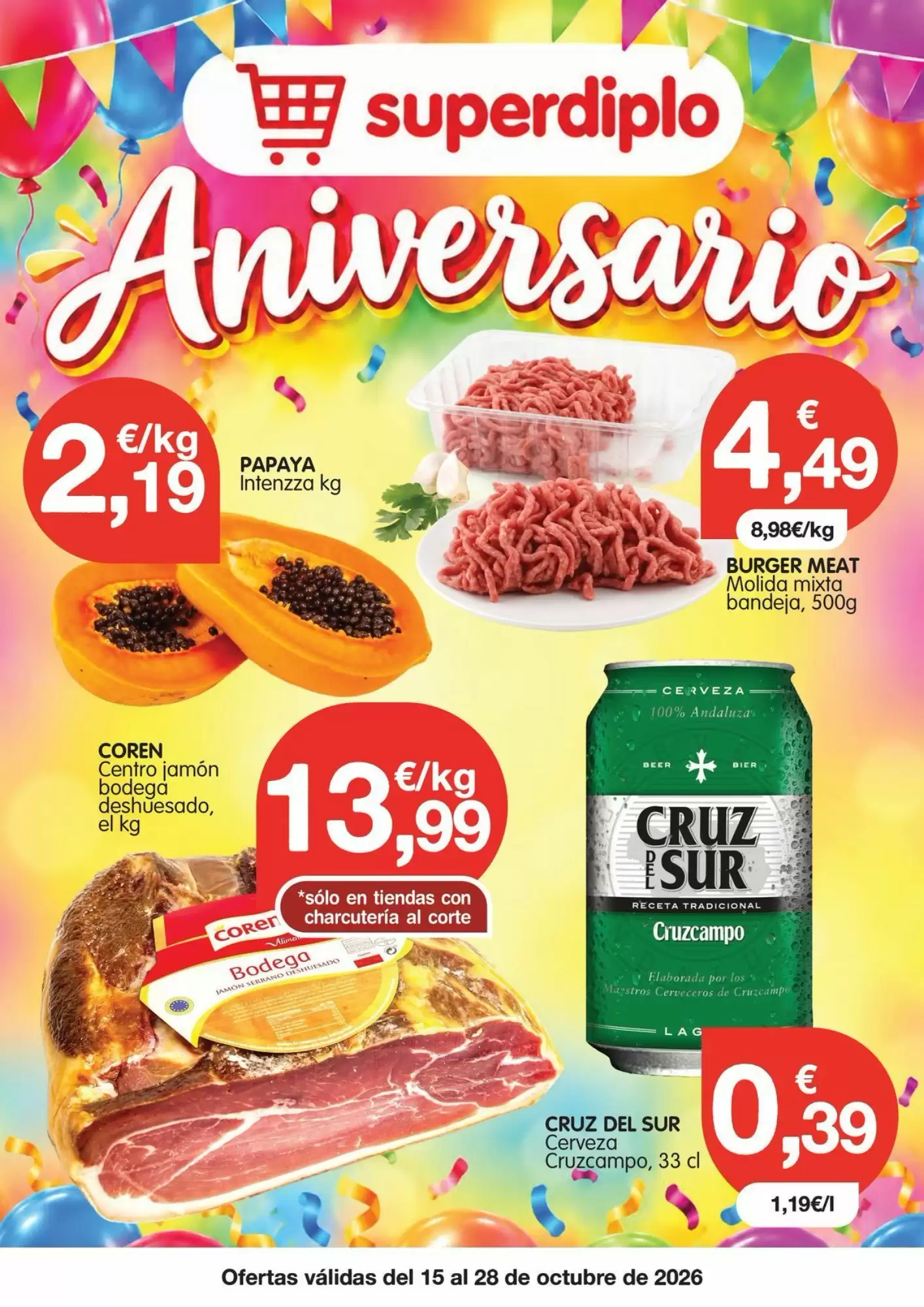 Folleto promocional de CashDiplo válido desde el 15/10/2026 - Página 1.