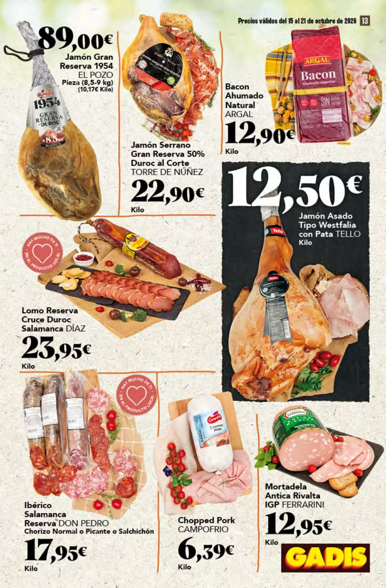 Folleto promocional de Gadis válido desde el 15/10/2026 - Página 13.
