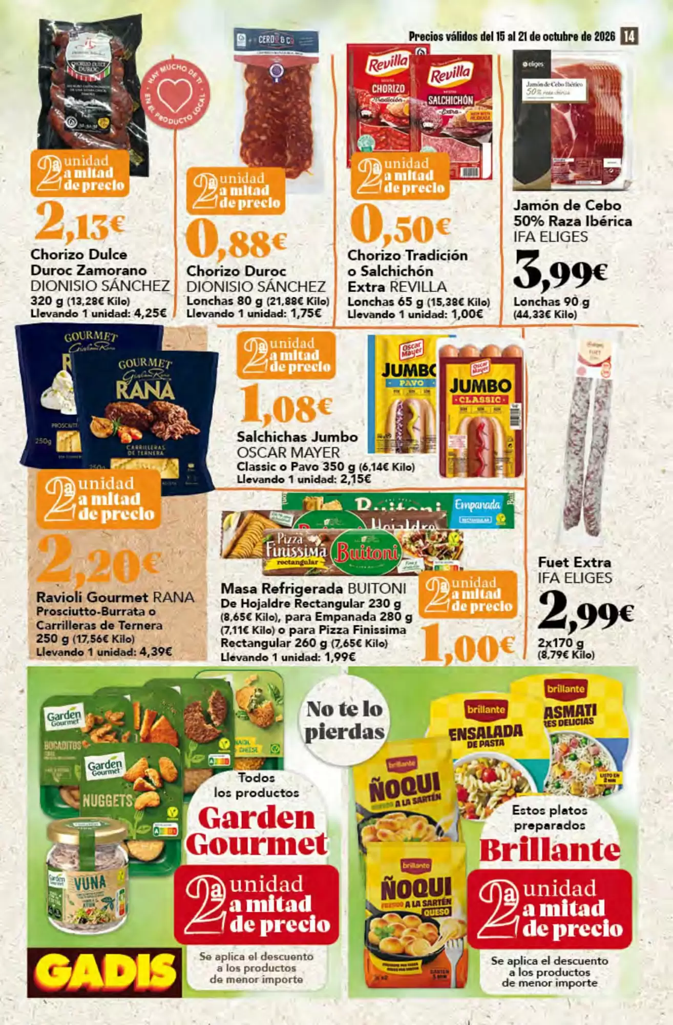 Folleto promocional de Gadis válido desde el 15/10/2026 - Página 14.
