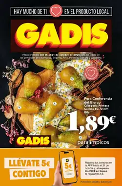 Folleto promocional de Gadis válido desde el 15/10/2026