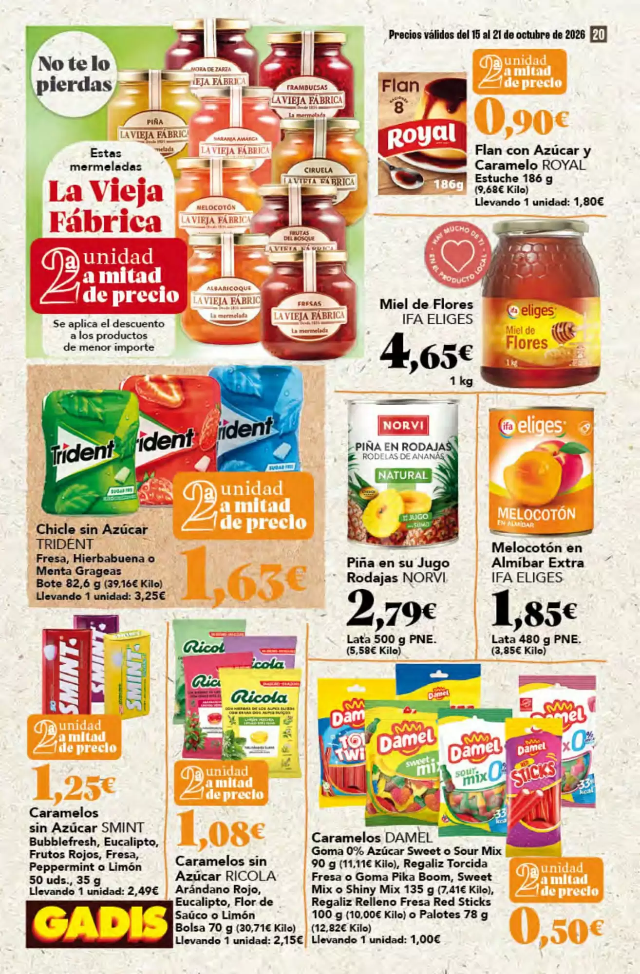 Folleto promocional de Gadis válido desde el 15/10/2026 - Página 20.