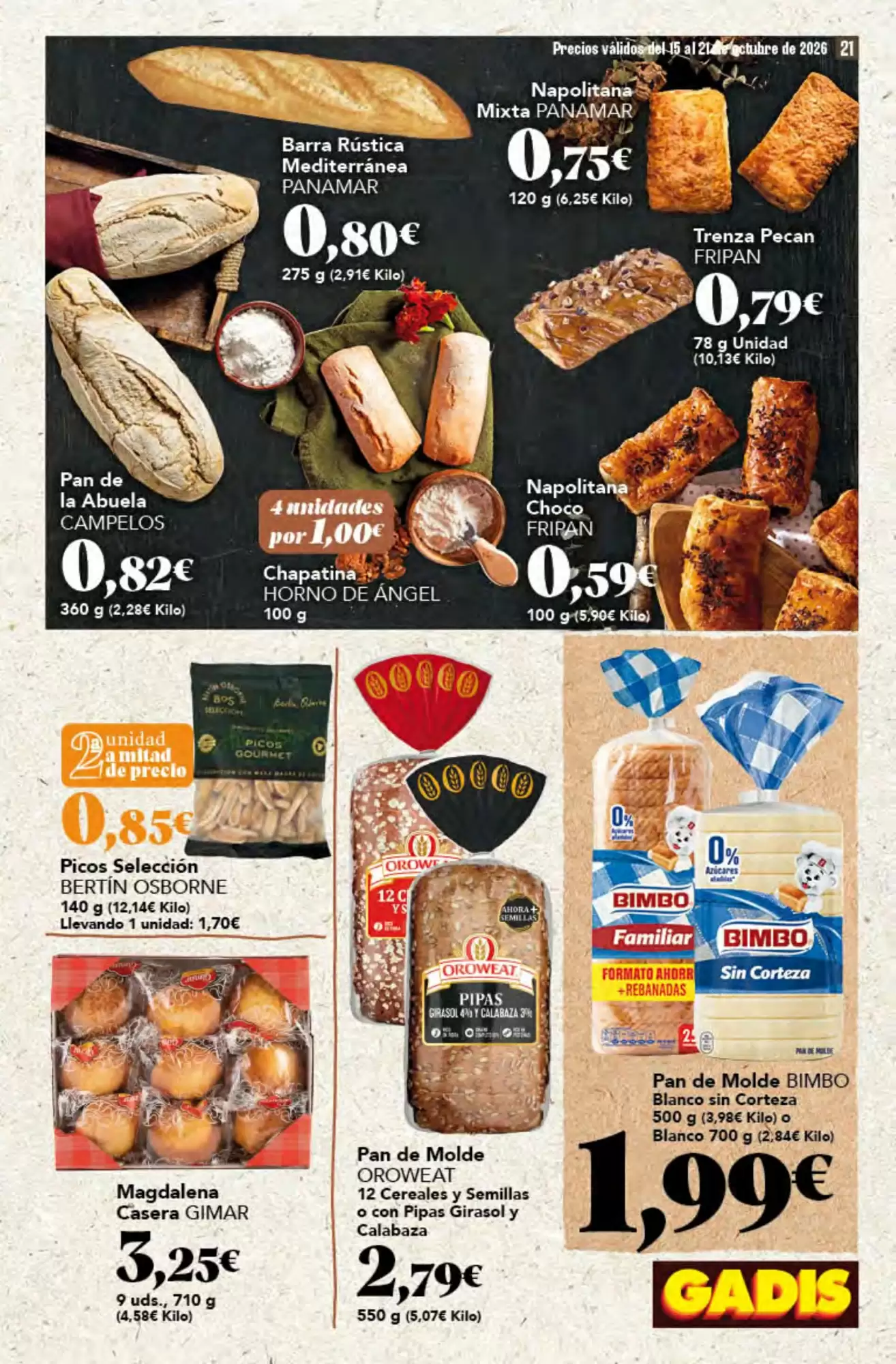 Folleto promocional de Gadis válido desde el 15/10/2026 - Página 21.