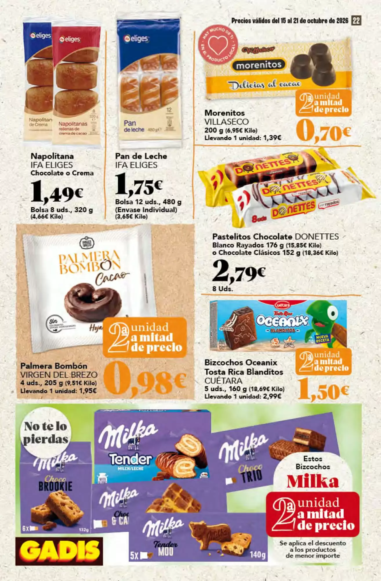 Folleto promocional de Gadis válido desde el 15/10/2026 - Página 22.
