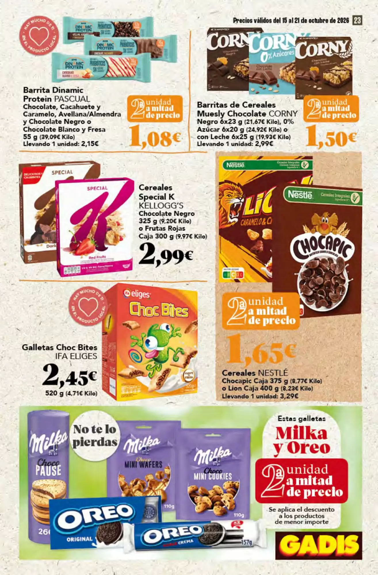Folleto promocional de Gadis válido desde el 15/10/2026 - Página 23.