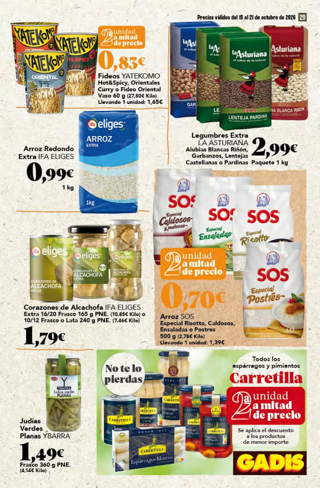 Folleto promocional de Gadis válido desde el 15/10/2026 - Página 29.