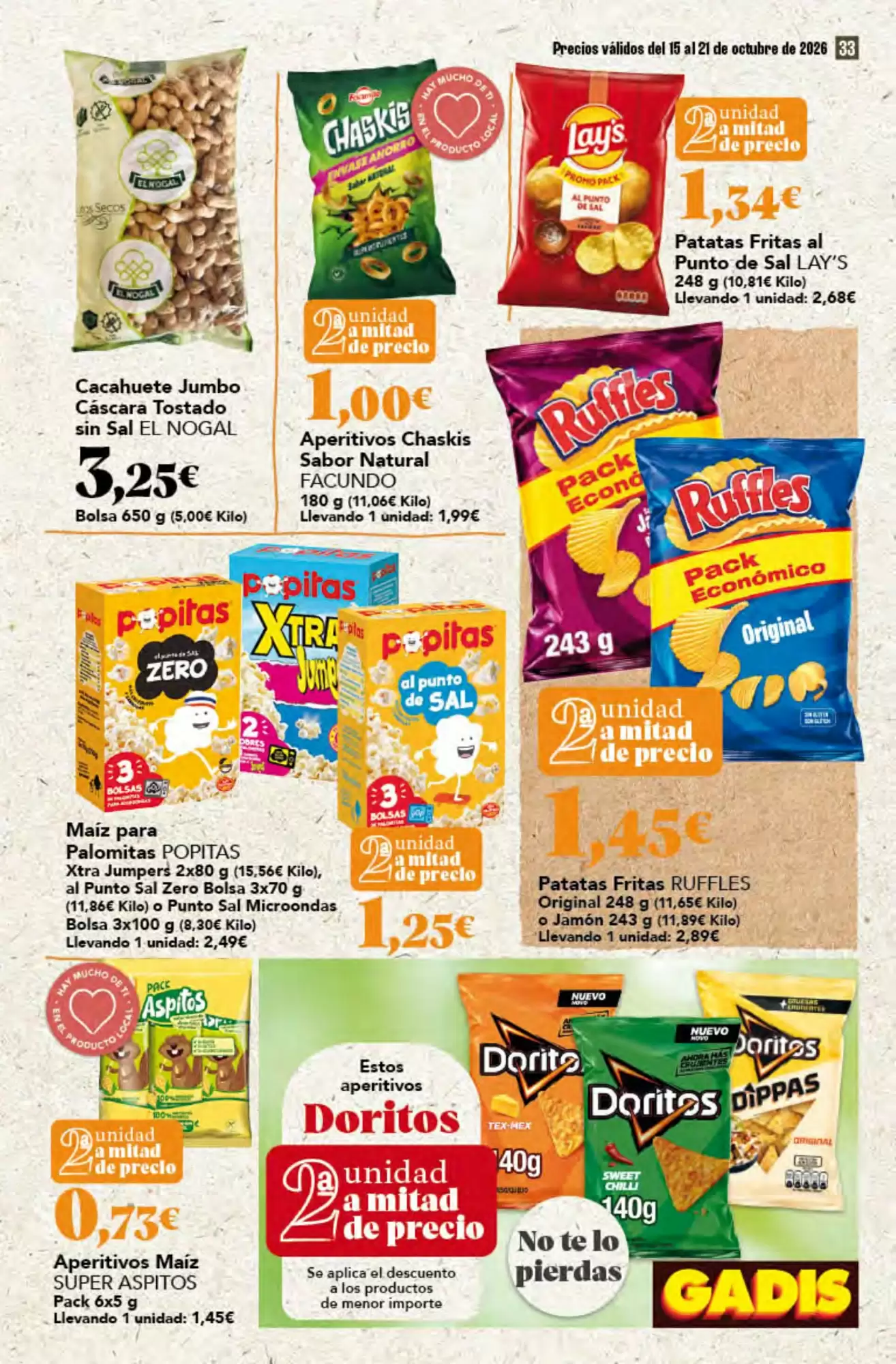 Folleto promocional de Gadis válido desde el 15/10/2026 - Página 33.
