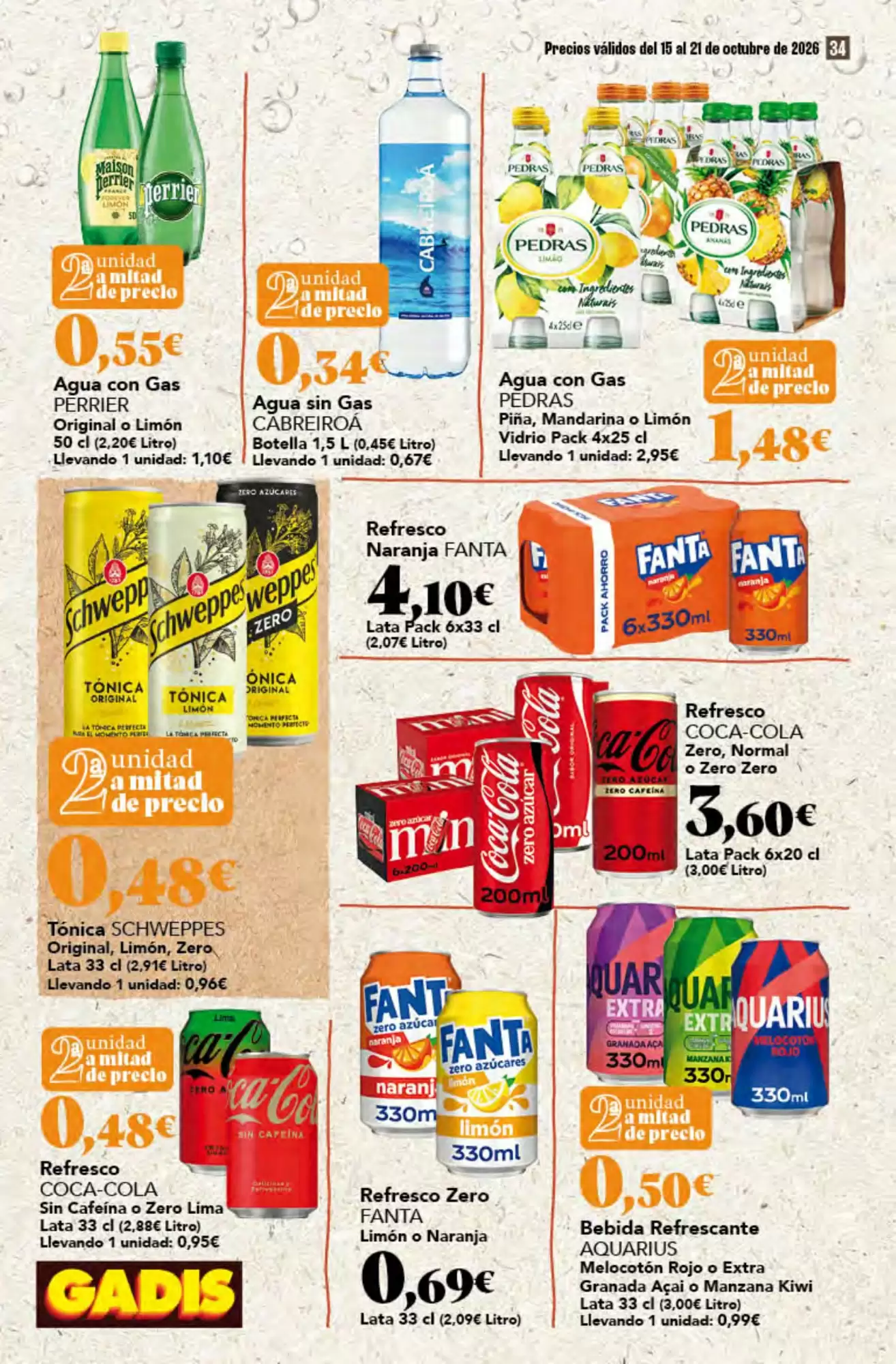 Folleto promocional de Gadis válido desde el 15/10/2026 - Página 34.