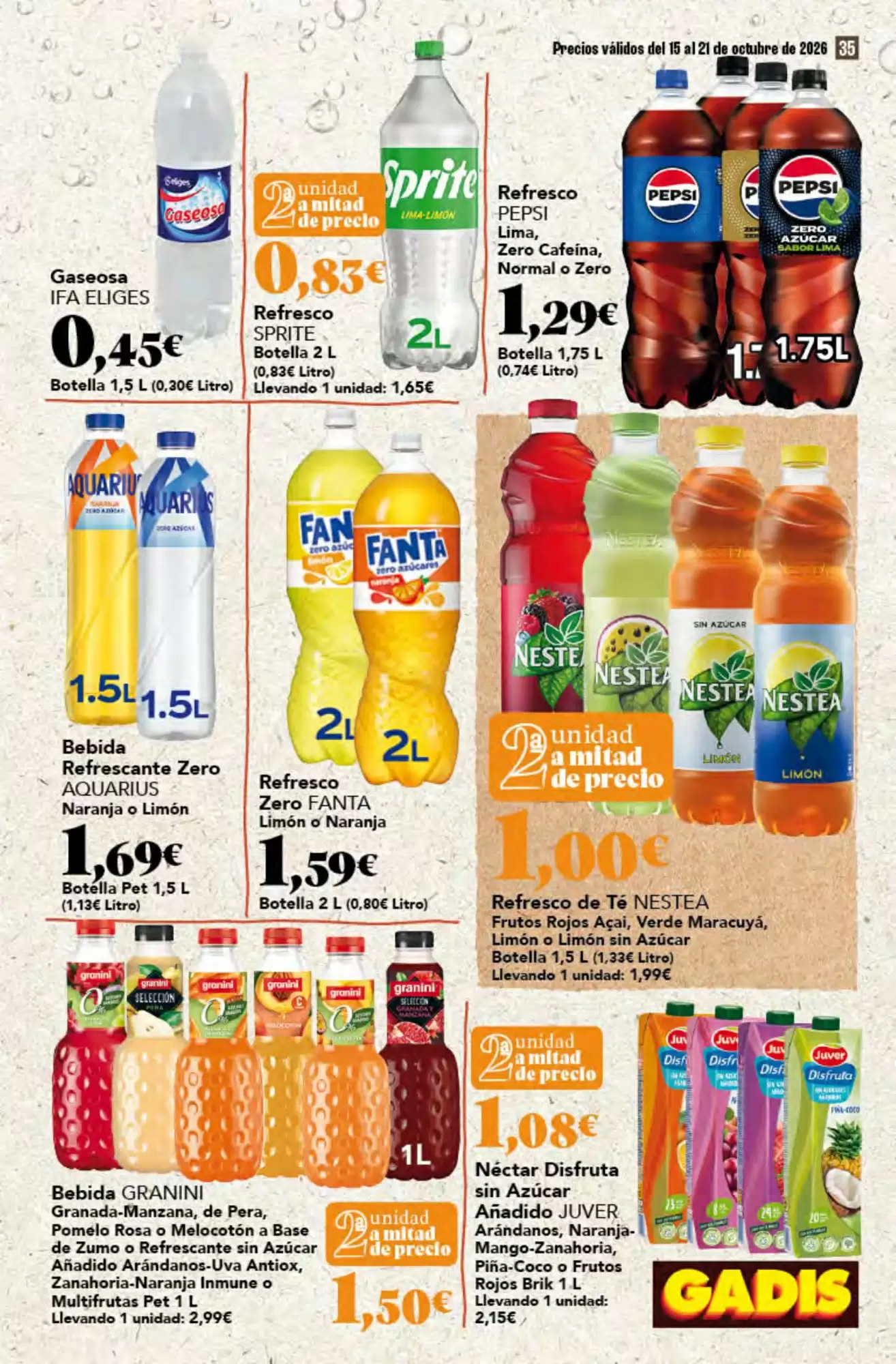 Folleto promocional de Gadis válido desde el 15/10/2026 - Página 35.