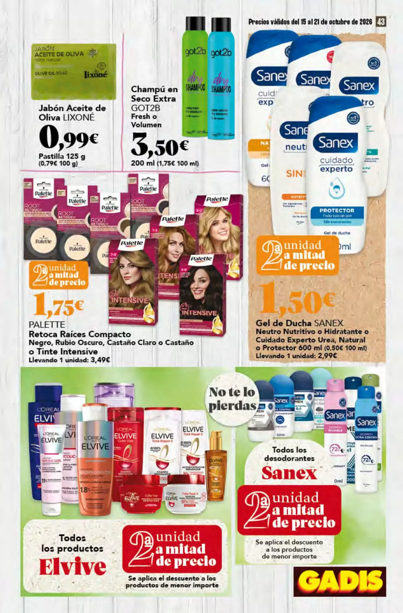 Folleto promocional de Gadis válido desde el 15/10/2026 - Página 43.