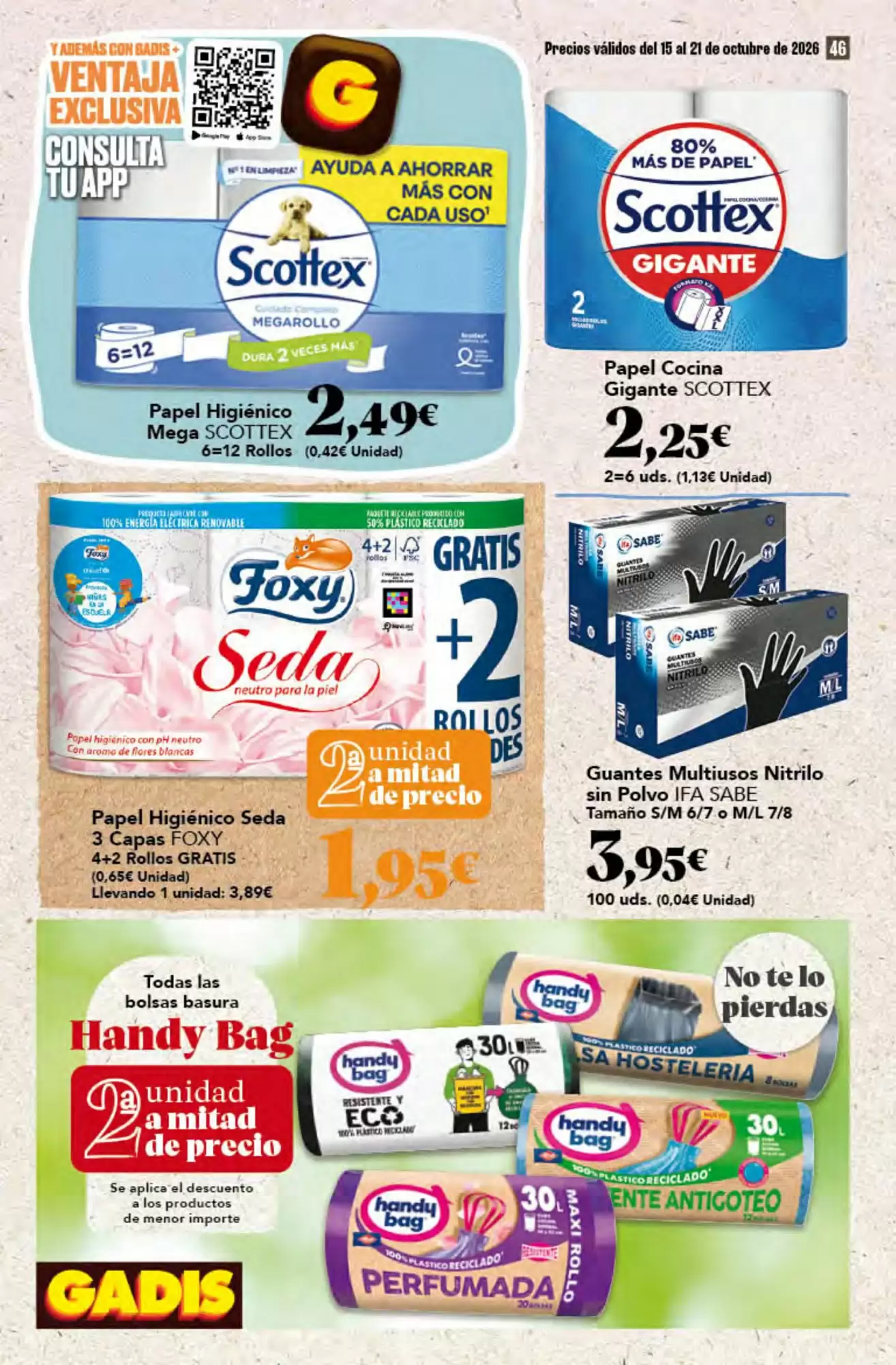 Folleto promocional de Gadis válido desde el 15/10/2026 - Página 46.