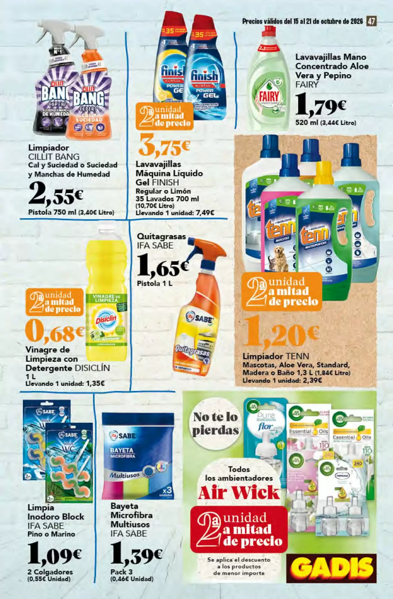 Folleto promocional de Gadis válido desde el 15/10/2026 - Página 47.