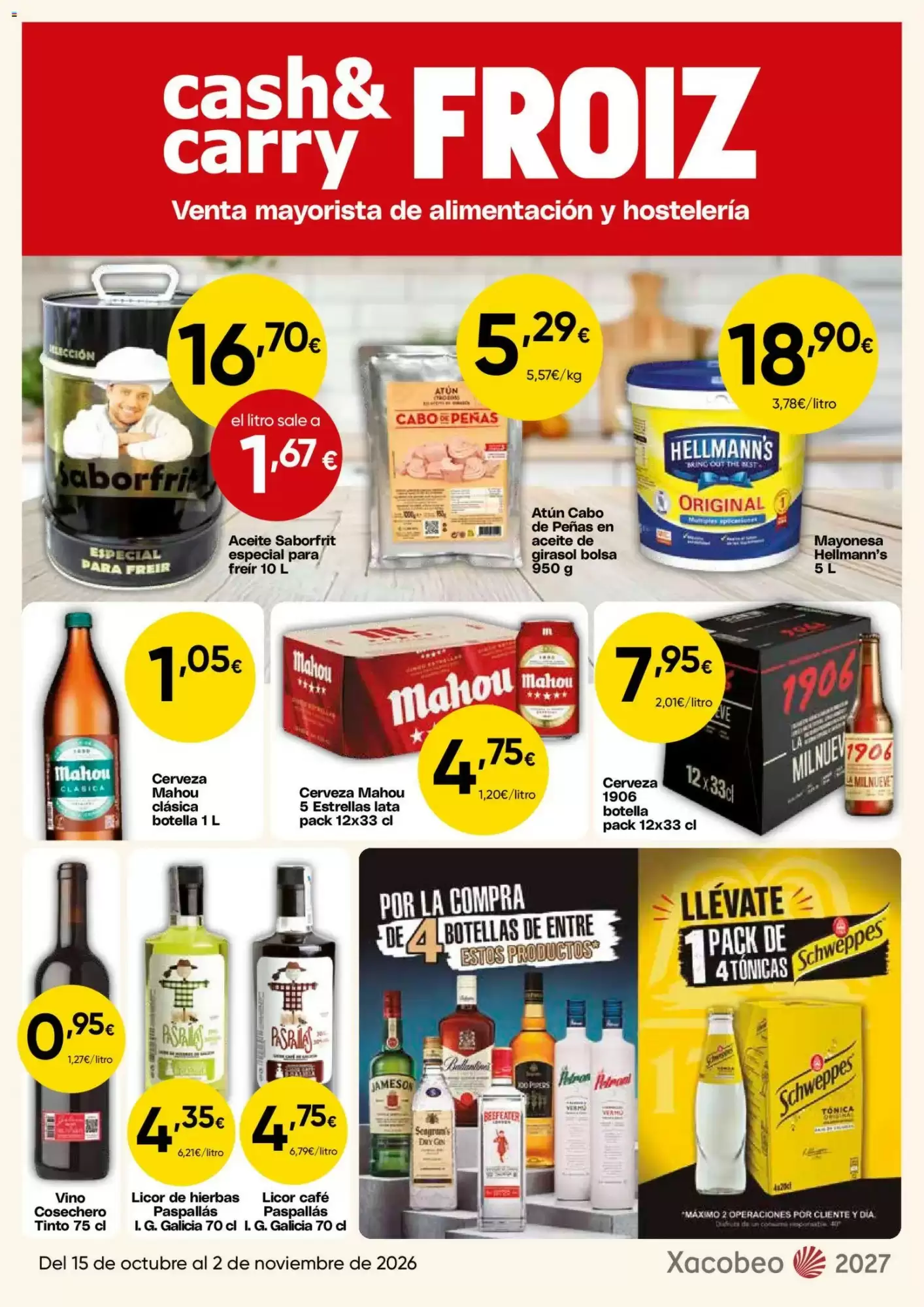 Folleto promocional de FROIZ válido desde el 15/10/2026 - Página 1.