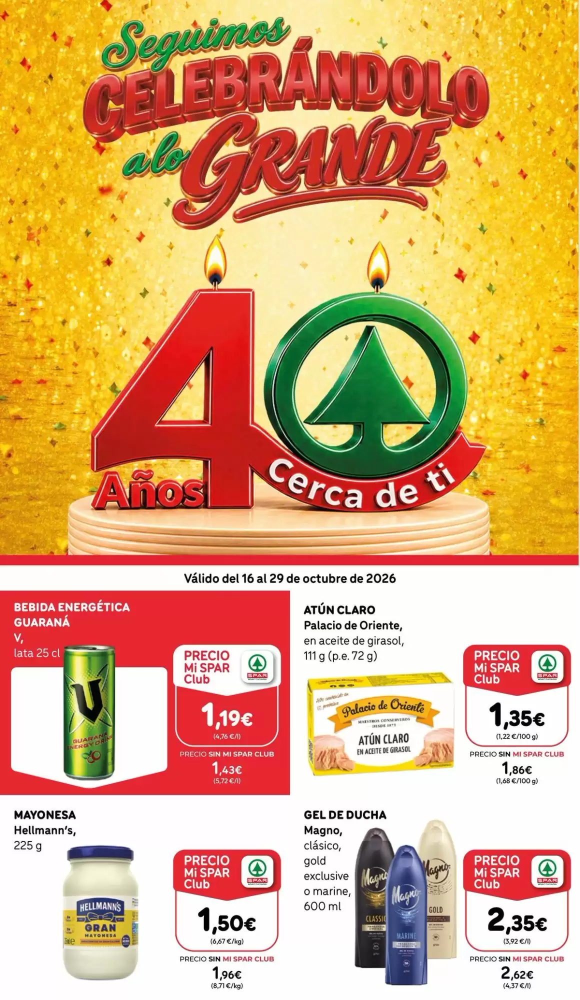 Folleto promocional de SPAR Gran Canaria válido desde el 16/10/2026 - Página 1.