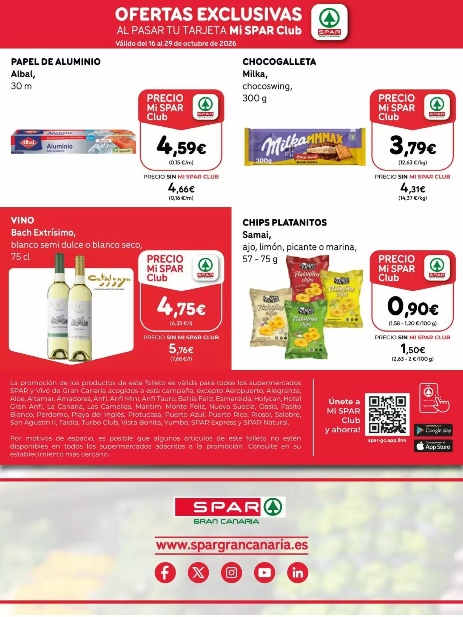 Folleto promocional de SPAR Gran Canaria válido desde el 16/10/2026 - Página 4.