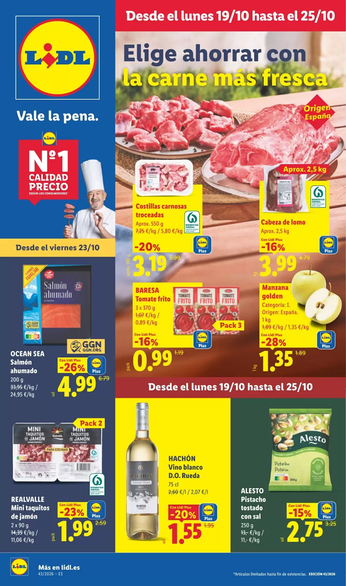 Folleto promocional de Lidl válido desde el 19/10/2026 - Página 1.