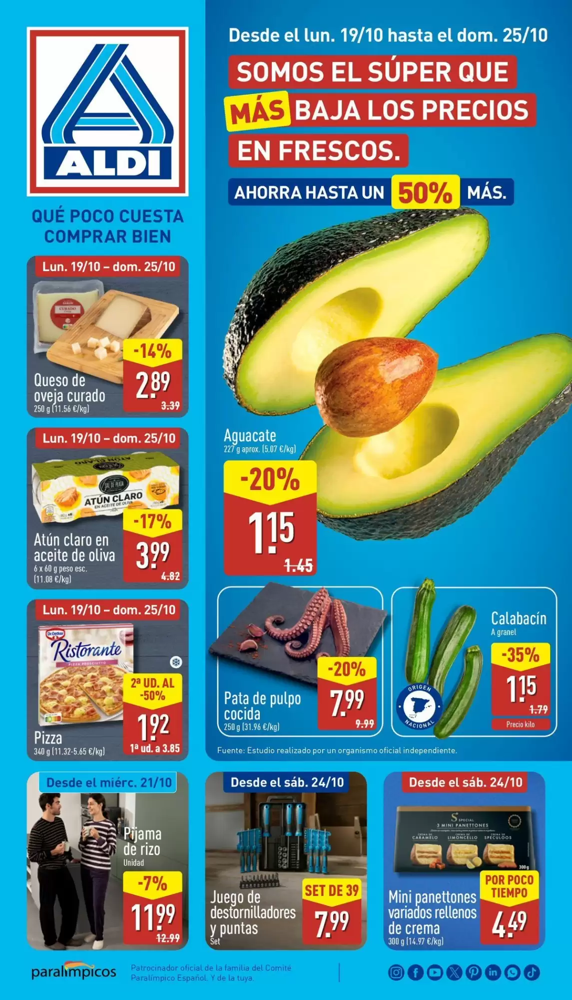 Folleto promocional de ALDI válido desde el 19/10/2026 - Página 1.