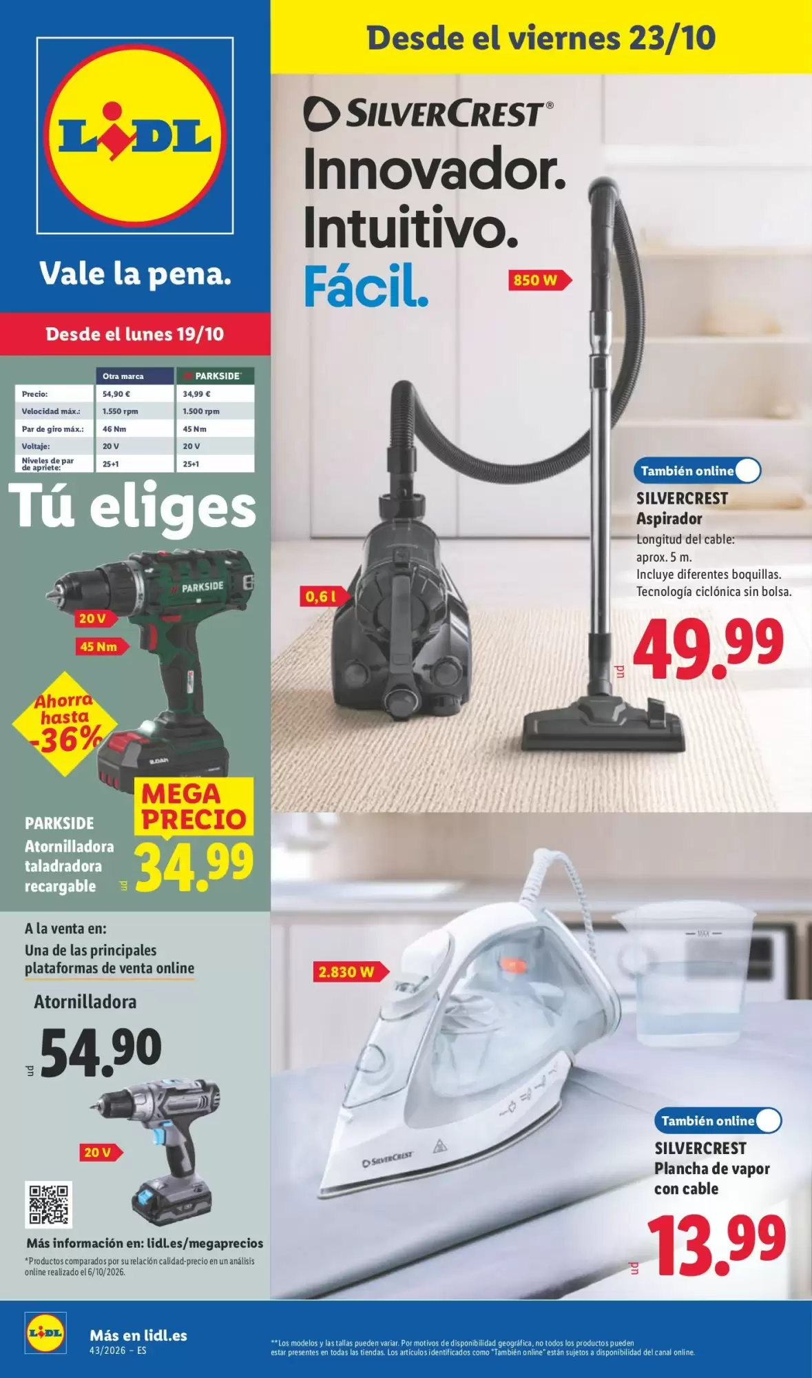 Folleto promocional de Lidl válido desde el 19/10/2026 - Página 1.