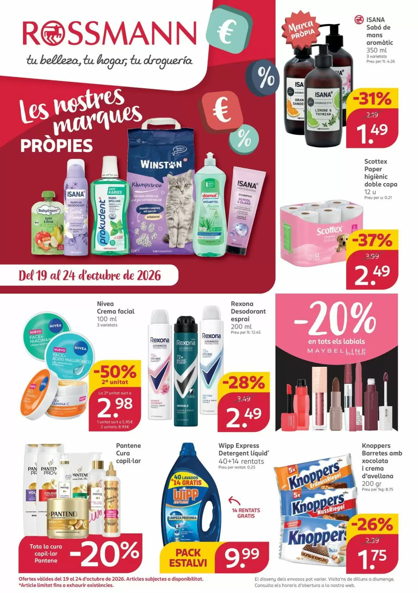 Folleto promocional de Rossmann válido desde el 19/10/2026 - Página 1.
