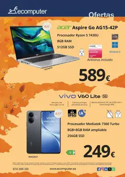 Folleto promocional de Ecomputer válido desde el 22/10/2026