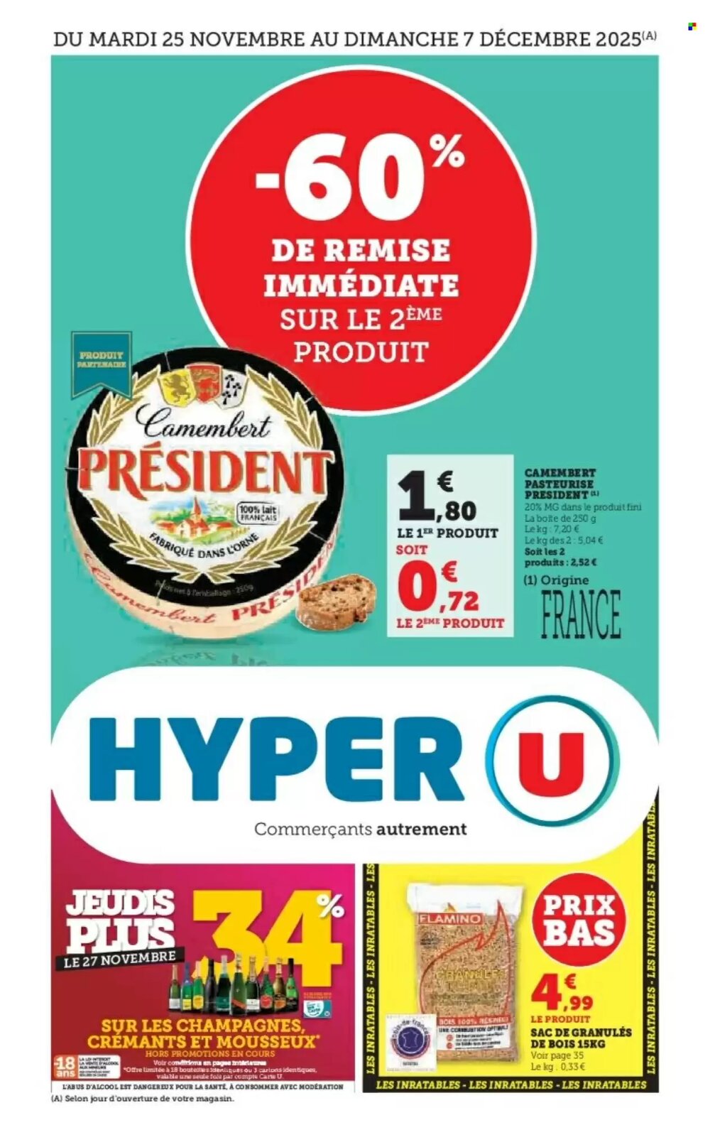 Prospectus promotionnel Hyper U valable à partir du 25/11/2025 - Page 1.