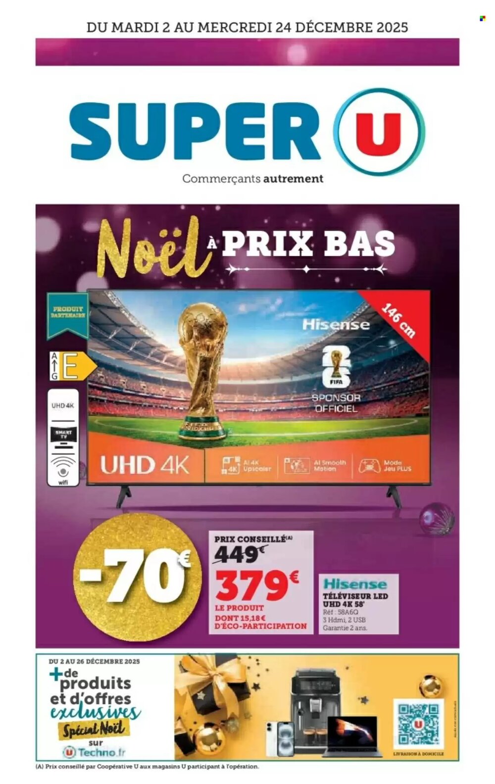 Prospectus promotionnel Super U valable à partir du 02/12/2025 - Page 1.