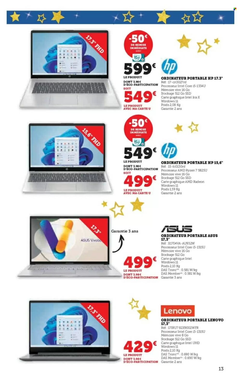 Prospectus promotionnel Hyper U valable à partir du 02/12/2025 - Page 13.