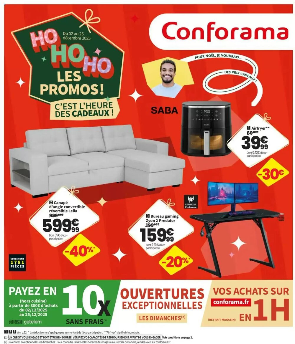 Prospectus promotionnel Conforama valable à partir du 02/12/2025 - Page 1.