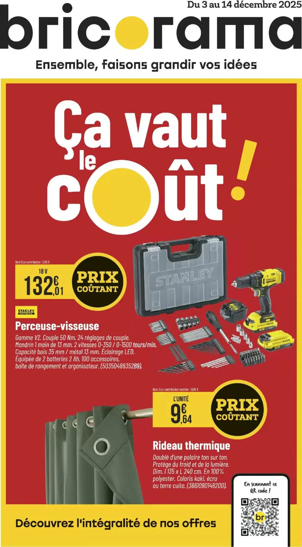 Prospectus promotionnel Bricorama valable à partir du 03/12/2025 - Page 1.