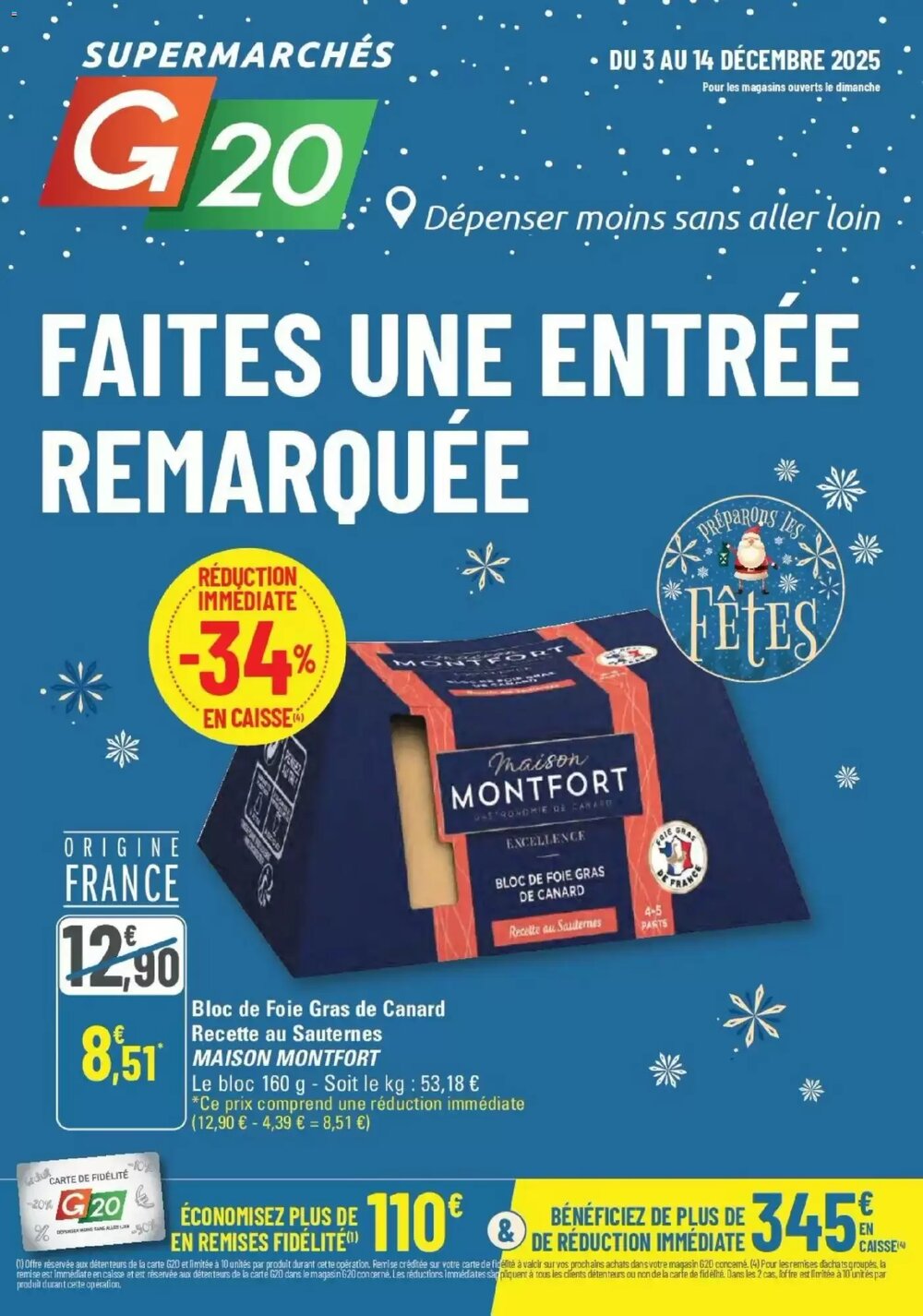 Prospectus promotionnel G20 valable à partir du 03/12/2025 - Page 1.